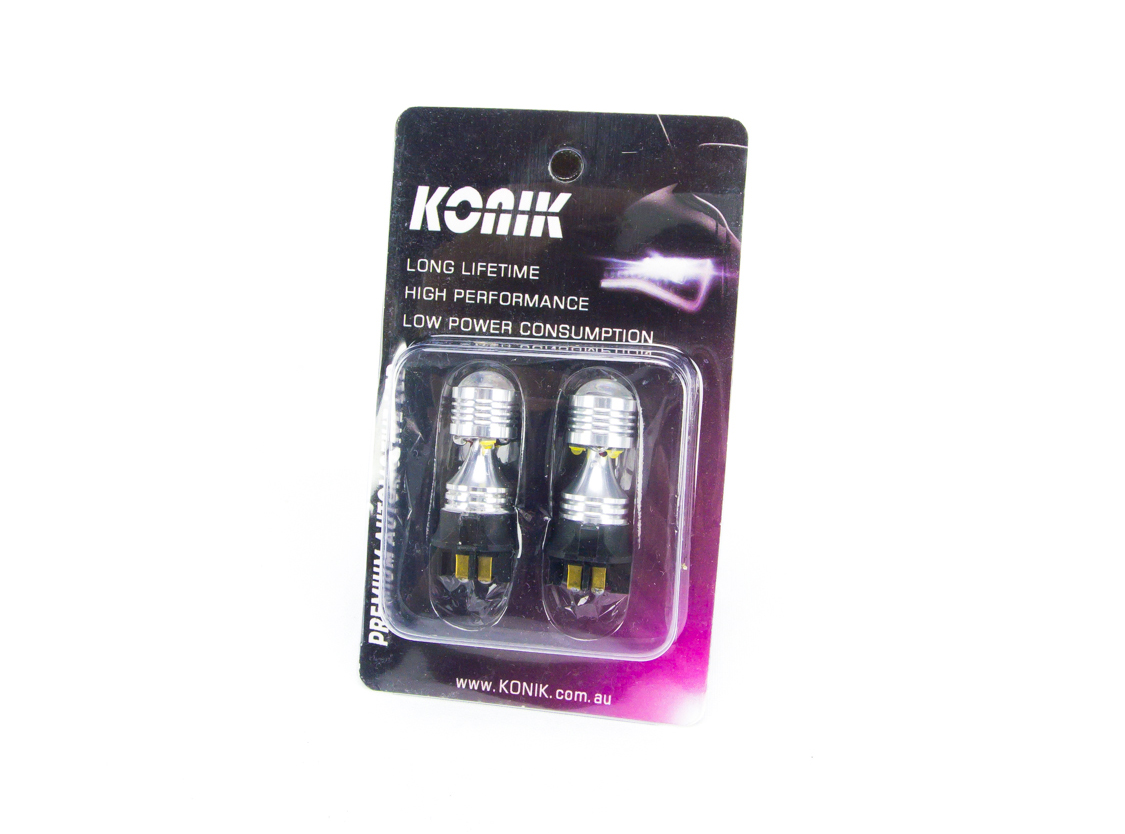 KONIK P21W S25 BA15S CANbus LED 6000K Reverse Light Bulbs